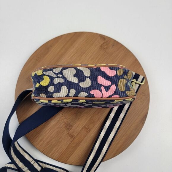 Boden Olivia Canvas Crossbody in Navy‎ Multi Leopard Print Purse Shoulder Bag - Picture 6 of 11